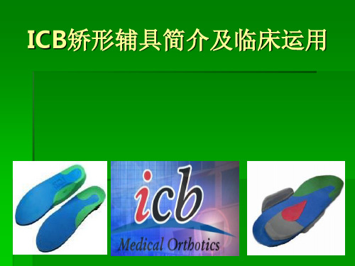 ICB矫形鞋垫的简介ppt课件