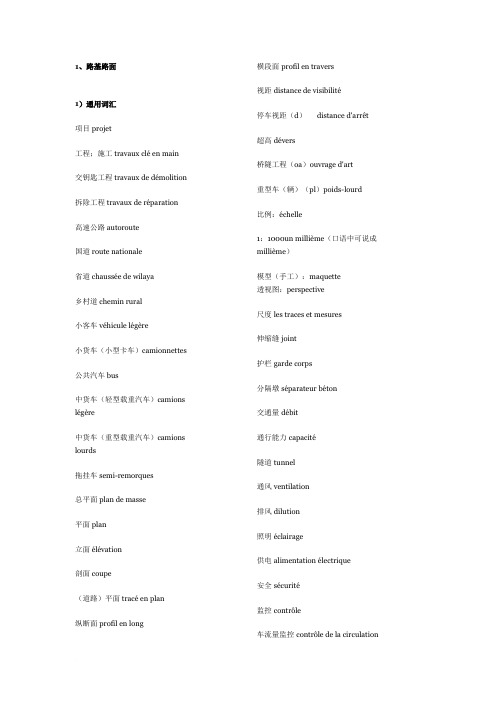 公路工程常用法语词汇(优.选)