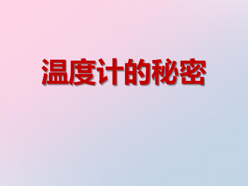 2021年《温度计的秘密》PPT文档