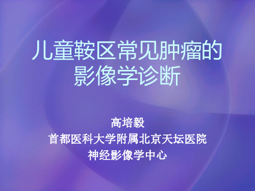 医学影像-儿童鞍区常见肿瘤的影像学诊断--高培毅
