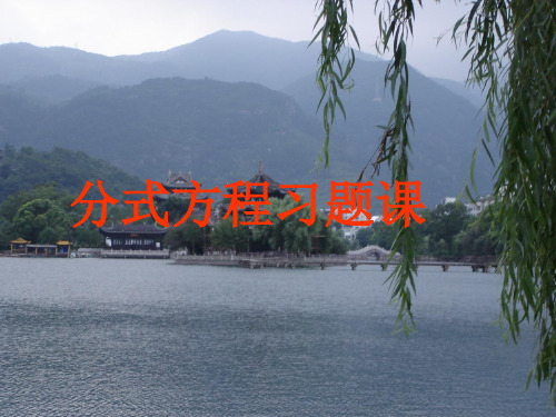 分式方程习题课