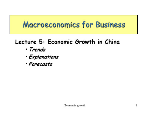 Macroeconomics for Business  lecture 5
