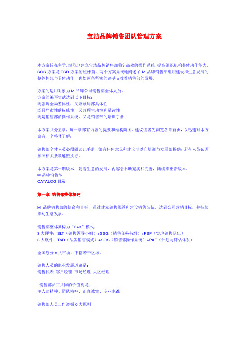 宝洁销售管理模式