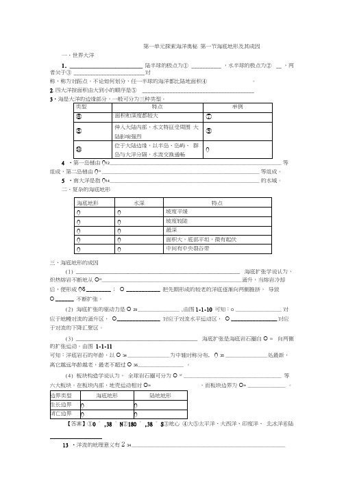 海洋地理知识体系梳理