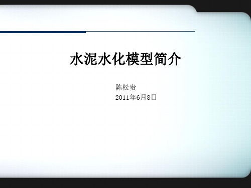 汇报-水泥水化模型