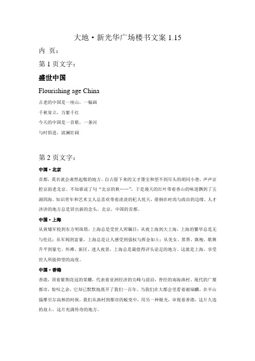【营销文案】大地-新光华广场楼书文案