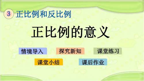 新西师大版六年级数学下册 3.4 正比例的意义 课件