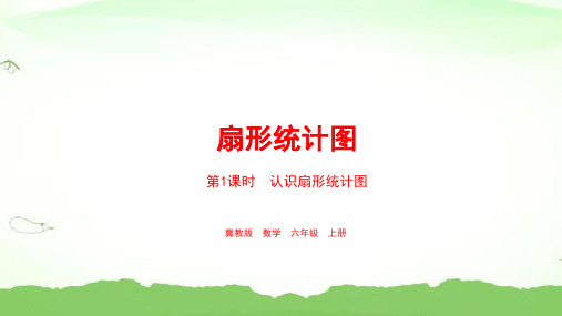 第1课时  认识扇形统计图六年级上册数学冀教版