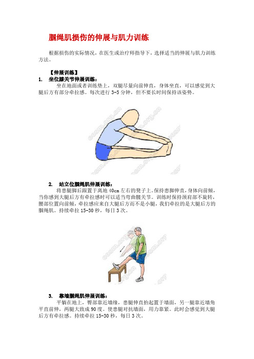腘绳肌损伤的伸展与肌力训练