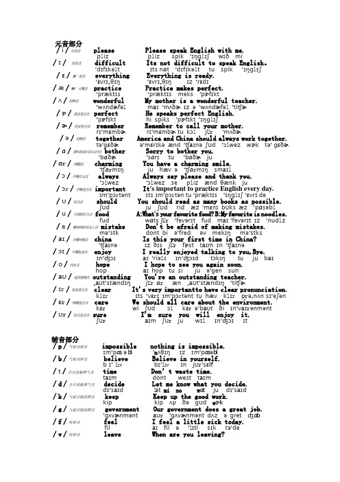 48个音标符号