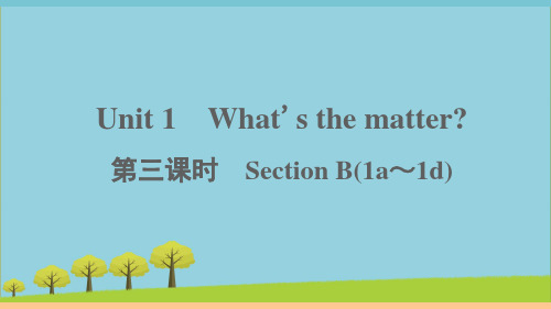 八年级英语下册Unit1What'sthematter第三课时课件人教