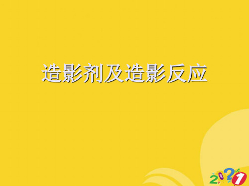 2021新造影剂及造影反应专业资料