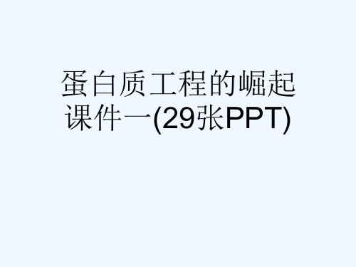 蛋白质工程的崛起课件一(29张PPT)[可修改版ppt]