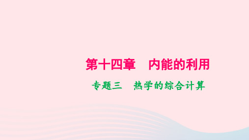 九年级物理全册第十四章专题三热学的综合计算作业课件新版新人教版