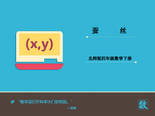 北师大四年级数学下册--第三单元 3.5《蚕丝》课件
