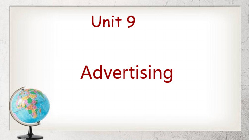 Advertisement中职英语基础模块 下册Unit 9课件3语文版