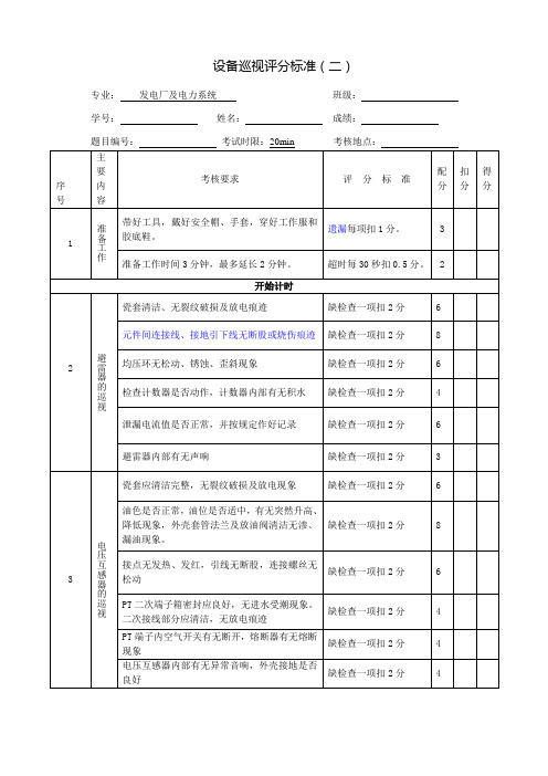 变电站电气设备巡视评分标准(1-2改)