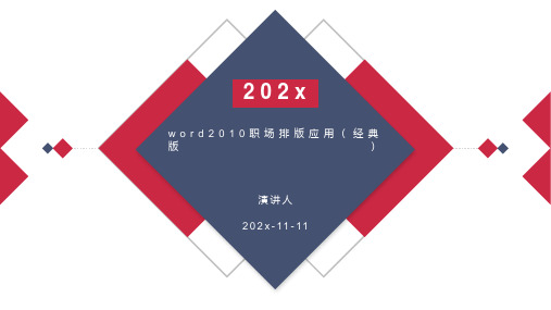 Word2010职场排版应用（经典版）PPT模板