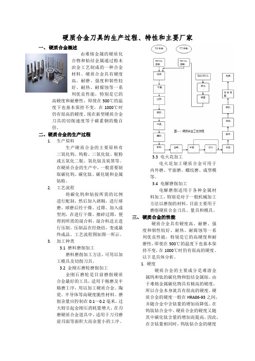 硬质合金刀具的制造过程、特性和主要厂家