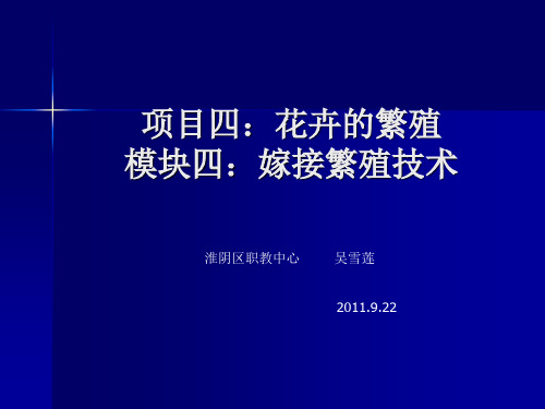 花卉的繁殖(嫁接)改