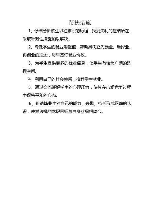 大学未就业毕业生谈话记录