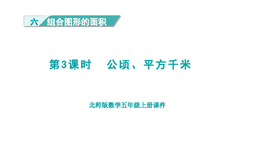 北师版五年级数学上册第6单元 组合图形的面积第3课时 公顷、平方千米