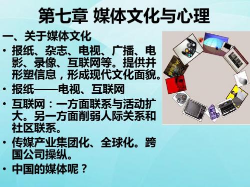 第七章 媒体文化与心理