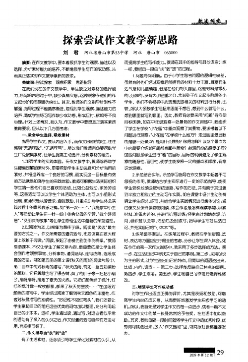 探索尝试作文教学新思路