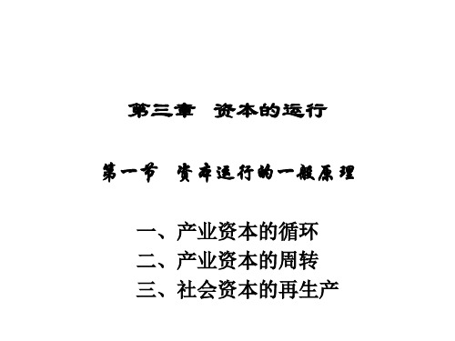 第三章剩余价值的实现