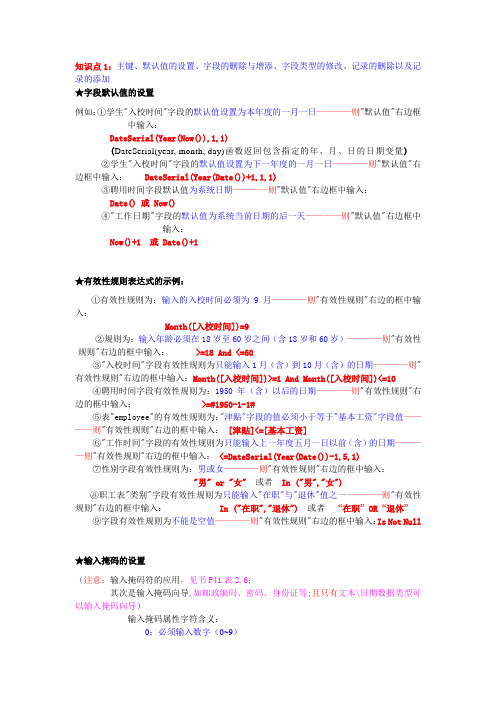国二ACCESS操作题