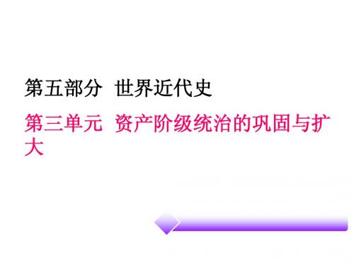 《广东中考必备·历史》复习课件 第五部分—世界近代史第三单元  资产阶级统治的巩固与扩大(共18张PPT)