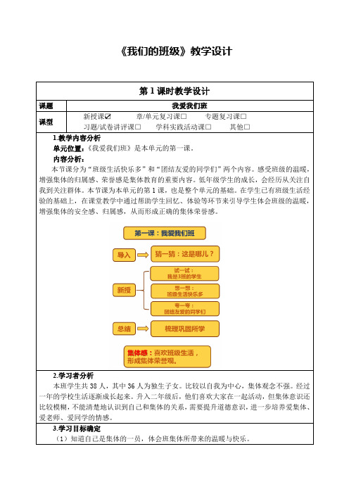 1.《我们的班级》教学设计