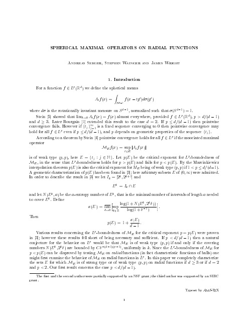 Spherical maximal operators on radial functions