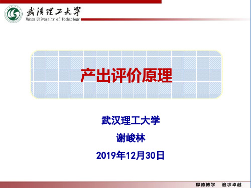 产出评价原理-谢峻林