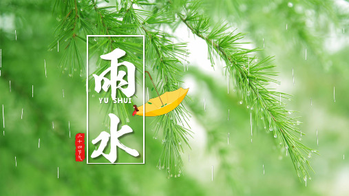 雨水节气二十四节气知识介绍PPT