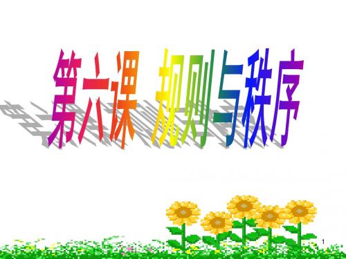(精品文档)规则与秩序课件ppt演示课件