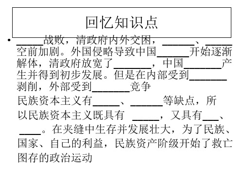高二人教版历史选修一历史上重大改革回眸第九单元 戊戌变法 第二课维新运动的兴起(共19张PPT)