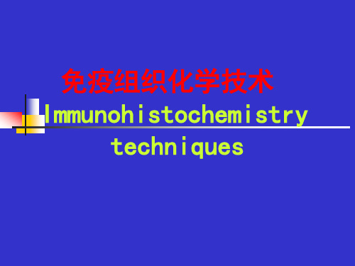 免疫组化及特殊染色概要
