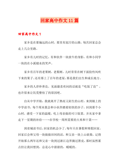 回家高中作文11篇
