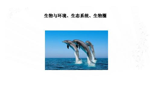 1生物与环境、生态系统、生物圈
