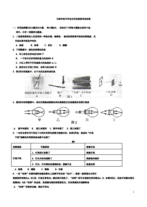 2009部分省市中考选择题精选