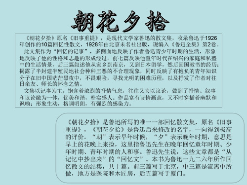 朝花夕拾手抄报