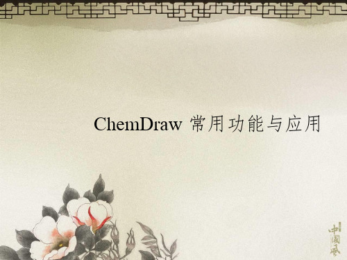 ChemDraw常用功能与应用PPT课件