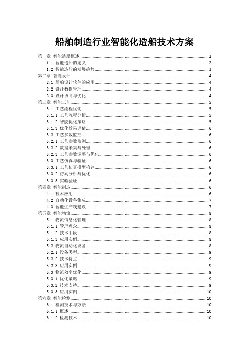 船舶制造行业智能化造船技术方案