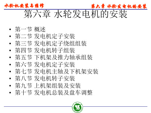 水轮发电机的安装