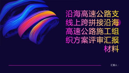 沿海高速公路支线上跨拼接沿海高速公路施工组织方案评审汇报材料