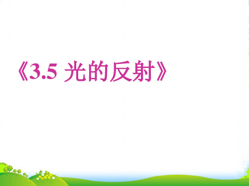 新苏科版八年级物理上册3A3.5光的反射课件 (22张)