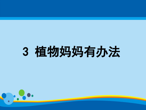 二年级上册语文课件《3植物妈妈有办法》 (共31张PPT)人教部编版