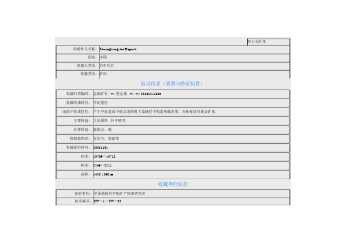 陕西某金矿床
