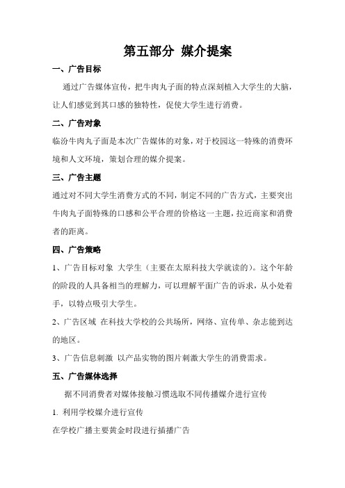 第五部分 媒介提案